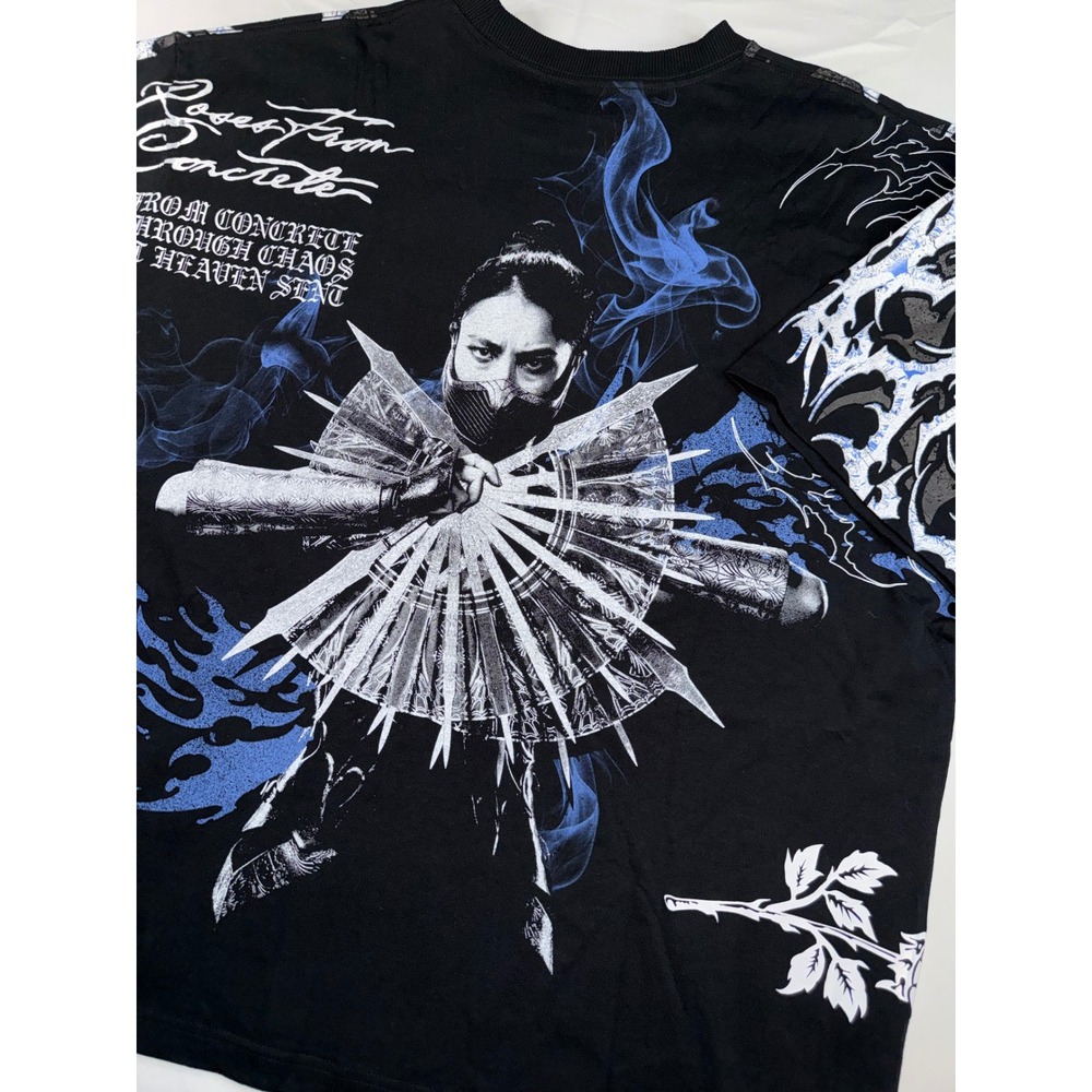 Civil Regime Mortal Kombat II Kitana Graphic T-Shirt Mens XL Black‎ NWT